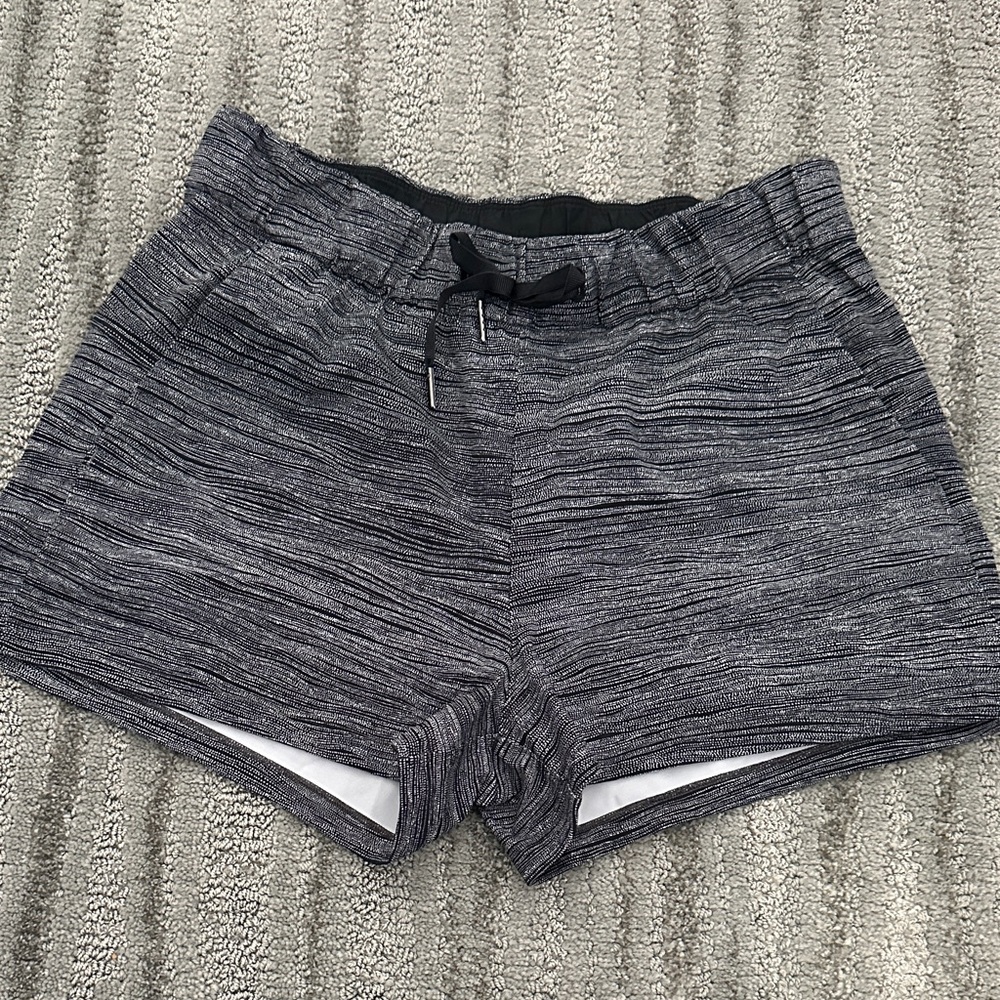 lululemon athletica Black and Gray Athletic Shorts
